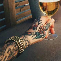 欧美男生超霸气纹身头像图片