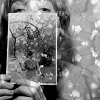 黑白系列伤感意境女生头像素材