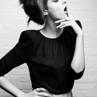 黑白系列伤感意境女生头像素材