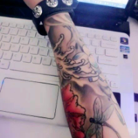 超霸气的社会女生纹身头像