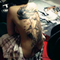 超霸气的社会女生纹身头像