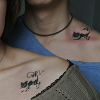 有趣味的情侣纹身qq头像