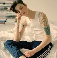 超帅气的欧美男生纹身头像图片