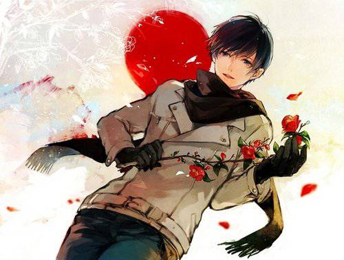 帅气撕破二次元裂缝动漫男生头像