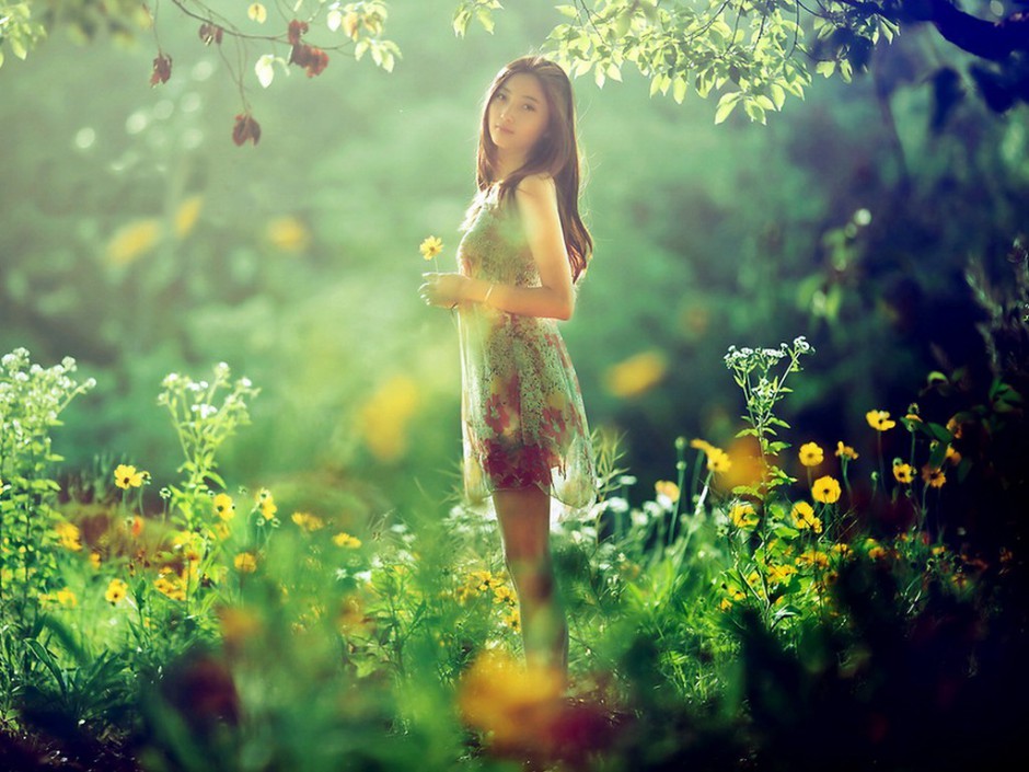 如此清纯唯美的阳光女生图片