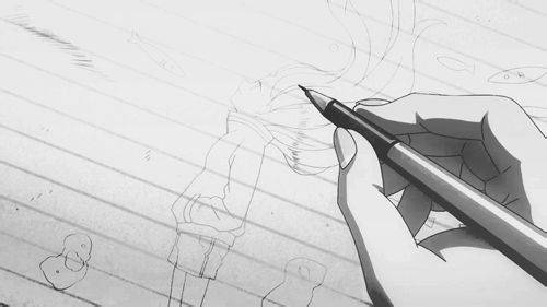 二次元治愈系动漫女生伤感图片