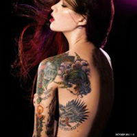 超诱人的性感美女纹身头像