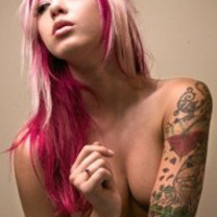 超诱人的性感美女纹身头像