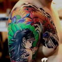 超诱人的性感美女纹身头像