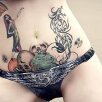 超诱人的性感美女纹身头像