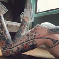 超诱人的性感美女纹身头像