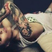 超诱人的性感美女纹身头像