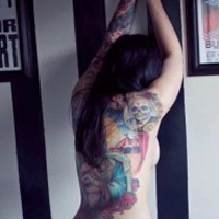 超诱人的性感美女纹身头像