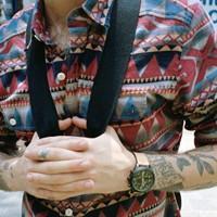 最新qq霸气男生纹身头像图片