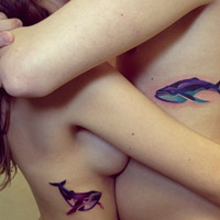 甜蜜浪漫的qq情侣纹身头像