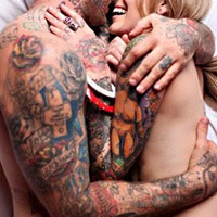 甜蜜浪漫的qq情侣纹身头像