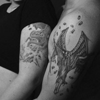 甜蜜浪漫的qq情侣纹身头像