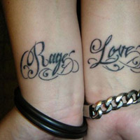 甜蜜浪漫的qq情侣纹身头像