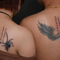 甜蜜浪漫的qq情侣纹身头像