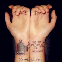 好看的qq情侣纹身头像图片