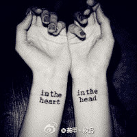 好看的qq情侣纹身头像图片