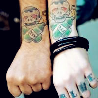 好看的qq情侣纹身头像图片