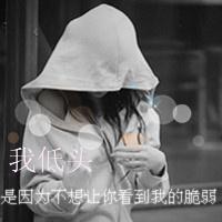 最新落寞女生黑白带字头像图片