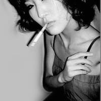 非主流个性美女颓废抽烟头像