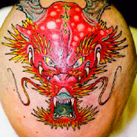 超有个性的彩色3D纹身图案头像