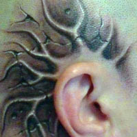 超有个性的彩色3D纹身图案头像