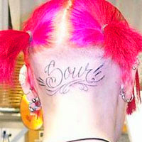 超有个性的彩色3D纹身图案头像