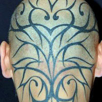 超有个性的彩色3D纹身图案头像