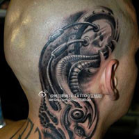 超有个性的彩色3D纹身图案头像