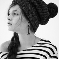 最新时尚欧美女生黑白头像合集