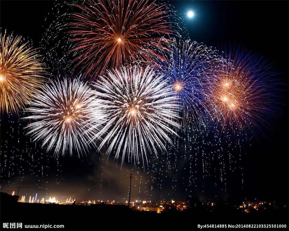 绚丽的烟花高清图片素材