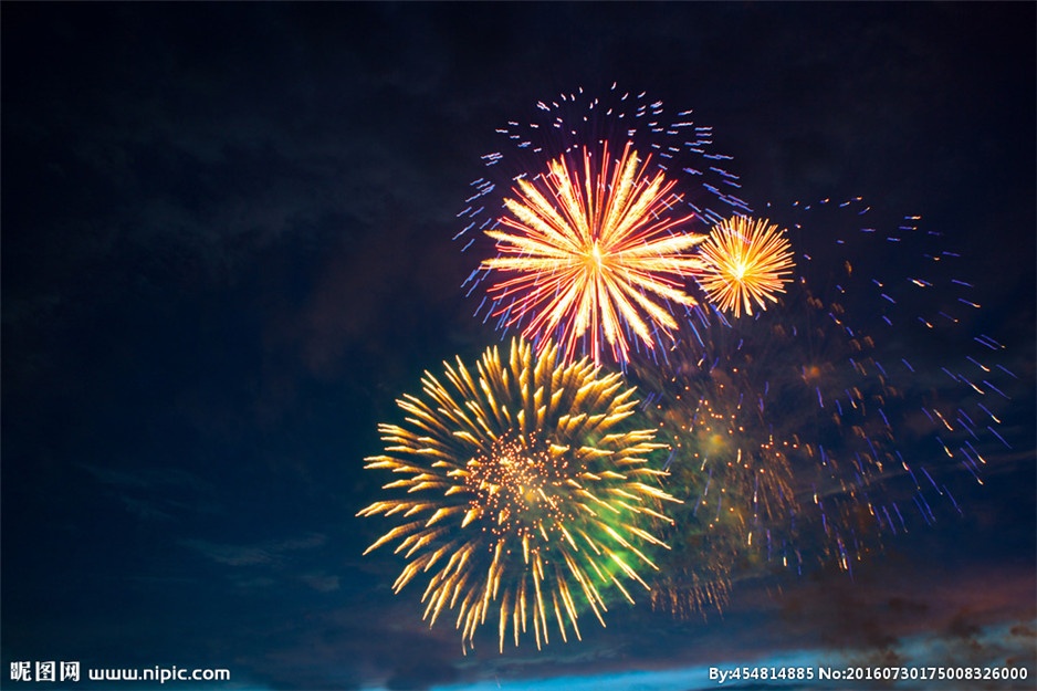 绚丽的烟花高清图片素材