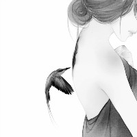 另类诡异恐怖的女生黑白qq头像