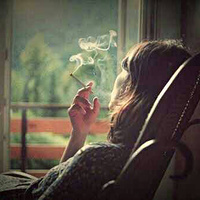 非主流霸气抽烟女生qq头像图片