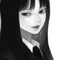 另类诡异恐怖的女生黑白qq头像