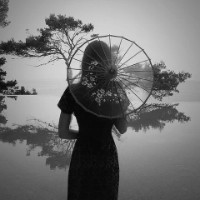 另类诡异恐怖的女生黑白qq头像