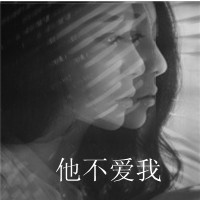 非主流美女黑白伤感带字头像合集