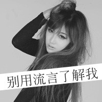 非主流美女黑白伤感带字头像合集