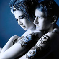 把爱情留在皮肤上情侣纹身图片