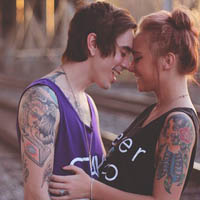 把爱情留在皮肤上情侣纹身图片