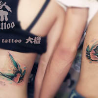 把爱情留在皮肤上情侣纹身图片