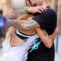 把爱情留在皮肤上情侣纹身图片