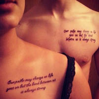 把爱情留在皮肤上情侣纹身图片