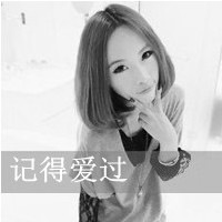 女生伤感逞强带字黑白qq头像