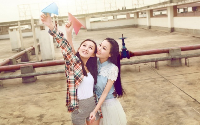 小清新唯美女生闺蜜图片