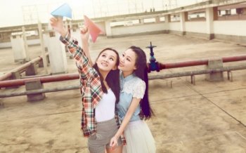 小清新唯美女生闺蜜图片